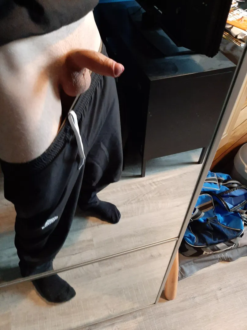 My semi hard cock