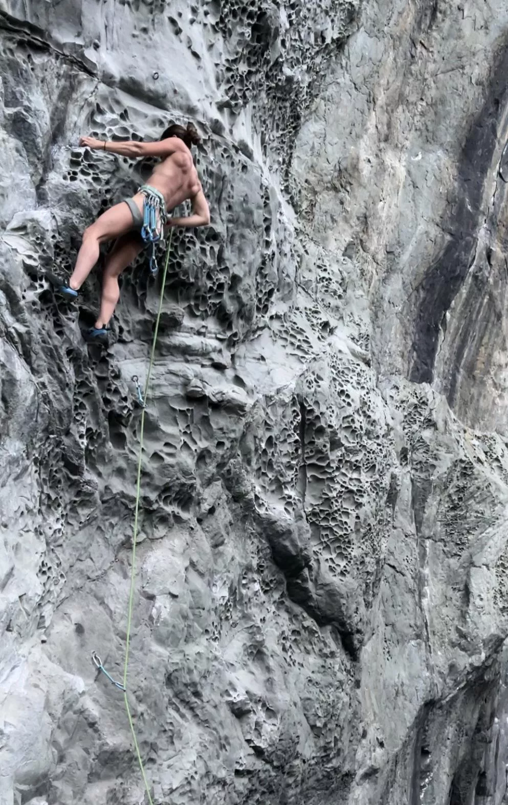 My sincerest apologies if it was you who showed up at the crag during this naked ascent
