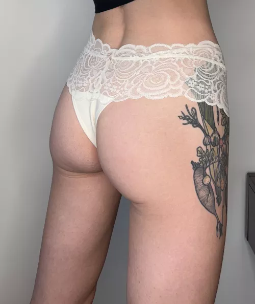 My teeny ass in a lacey thong