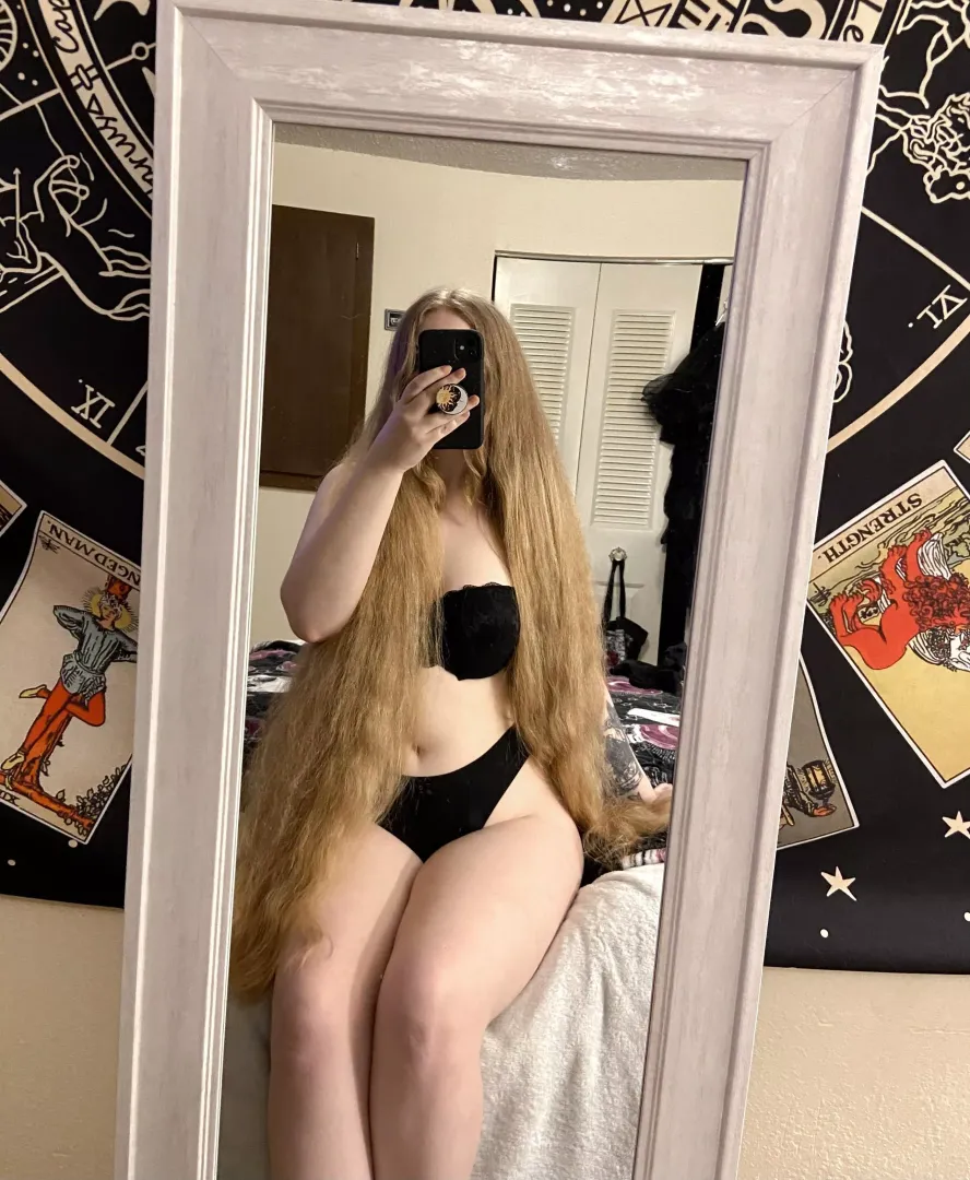 My thigh-length Rapunzel hair :)