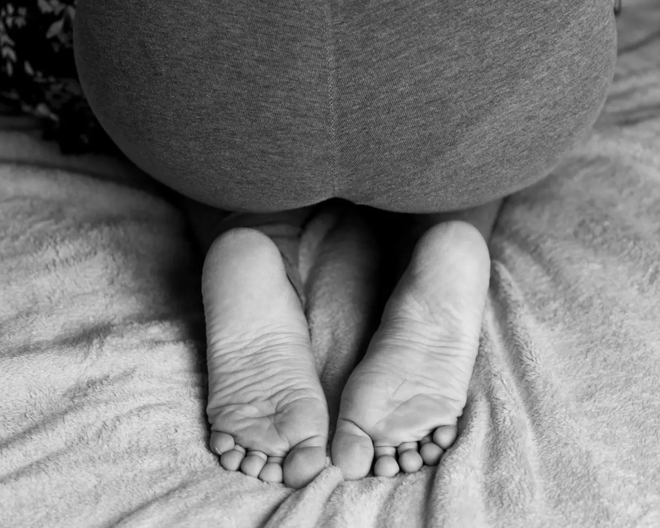 My tight booty or the wrinkles on my soles?