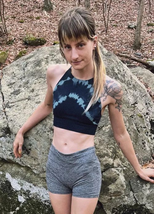 My tiny chest in a sports bra