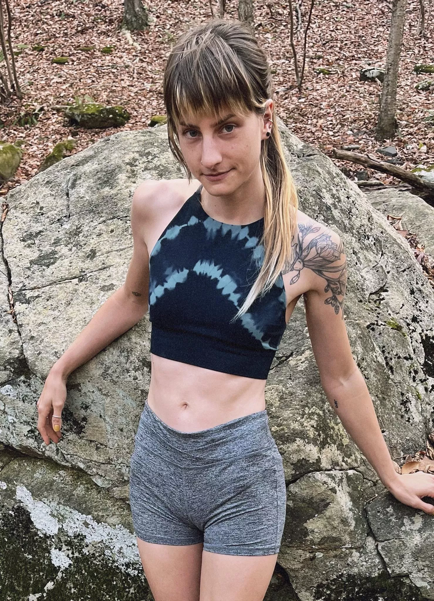 My tiny chest in a sports bra