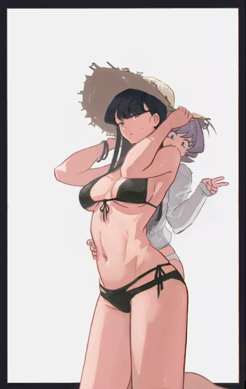 Najimi tagging along with Komi at the beach (By Fresk) [Komi Can't Communicate]