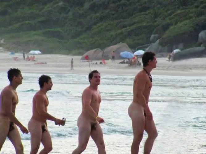 Naked beach walk