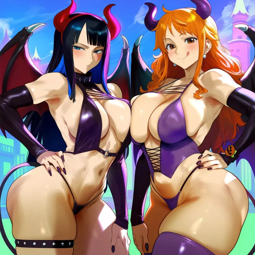 Nami and Nico Robin - One Piece