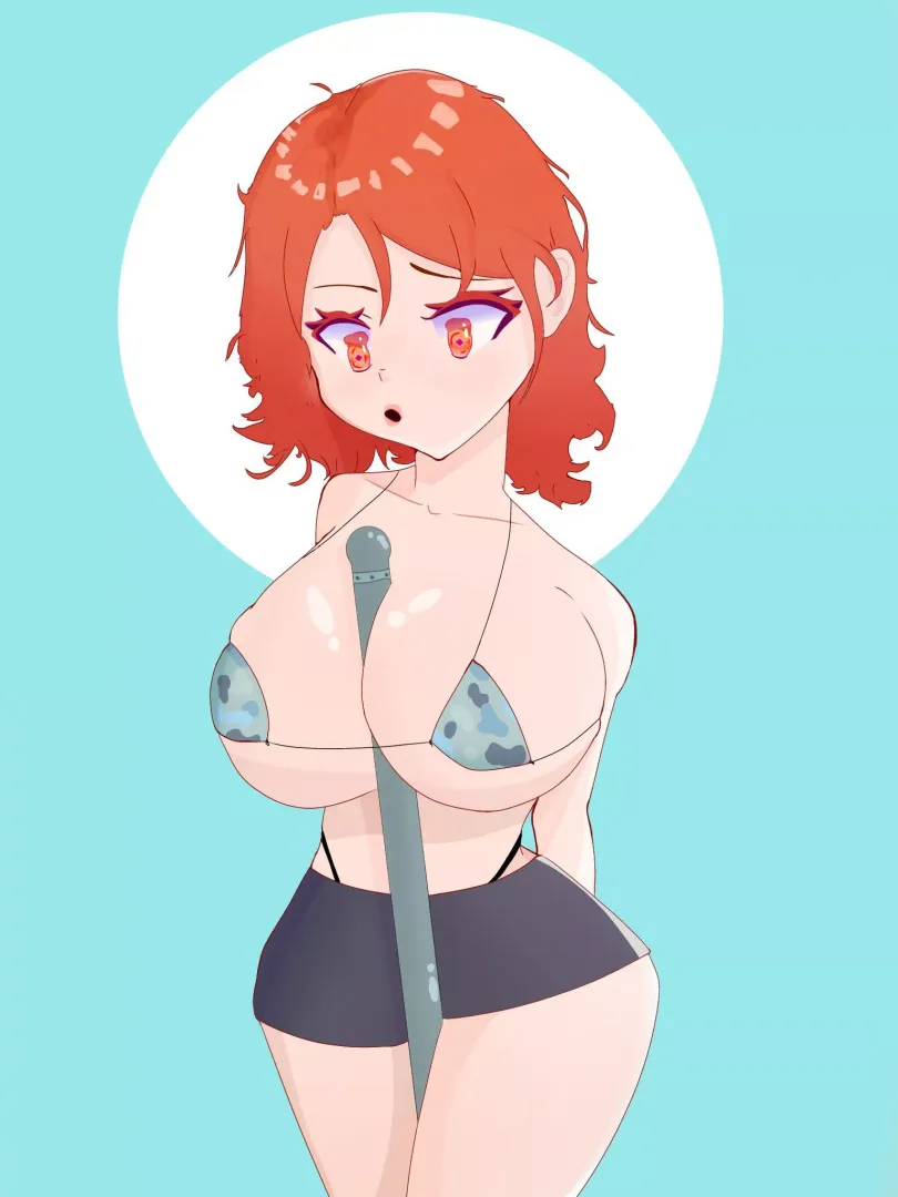 Nami testing her new weapon