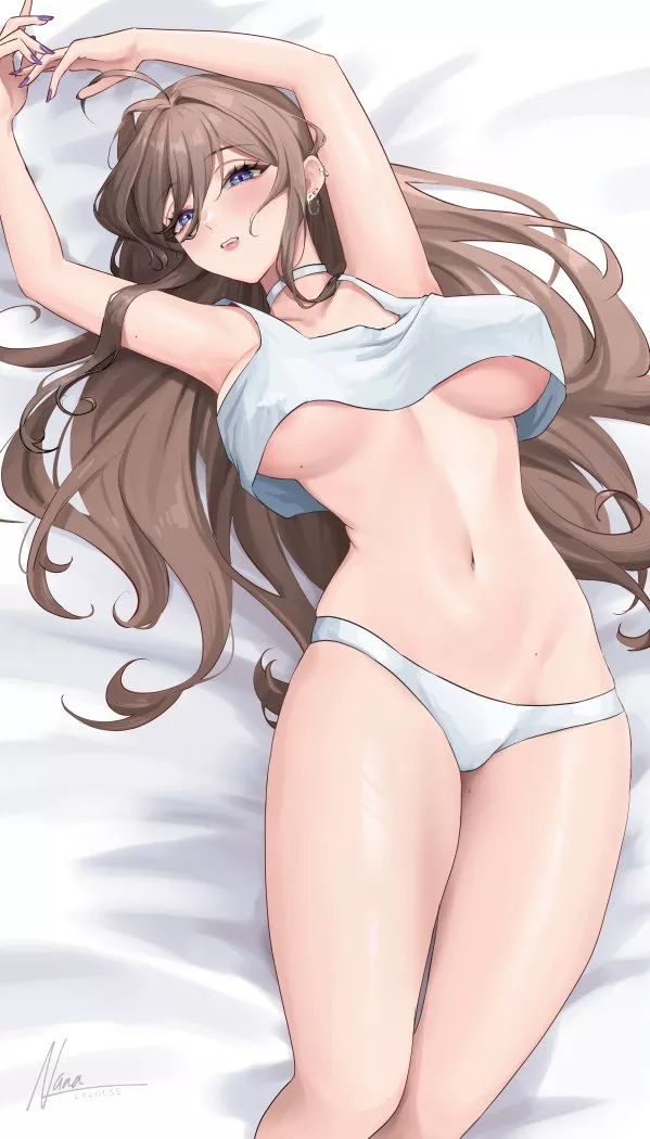 Nana laying in Bed