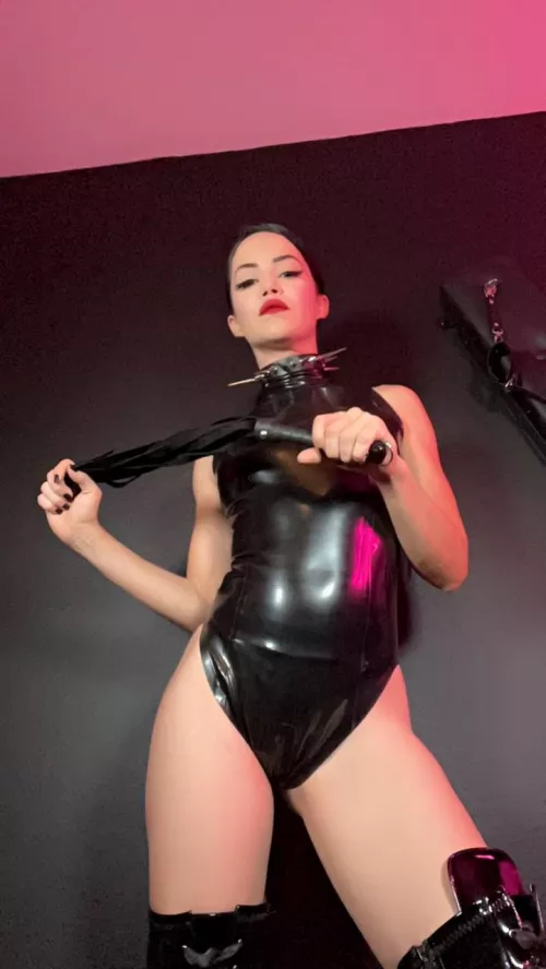 Naomi looking down on her new sub.