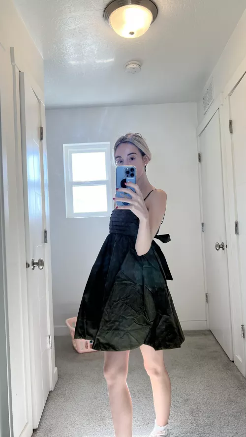 Natural in my new dress 