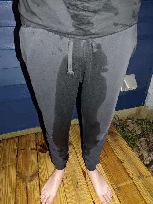 Nearly soaked!
