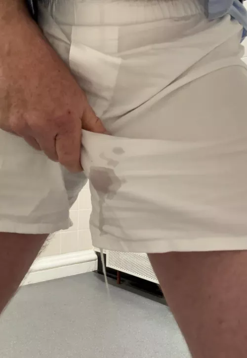 New pair of white boxers got me overexcited. 