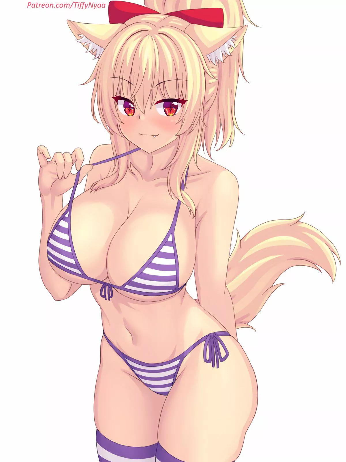 New purple bikini looks so nice!~