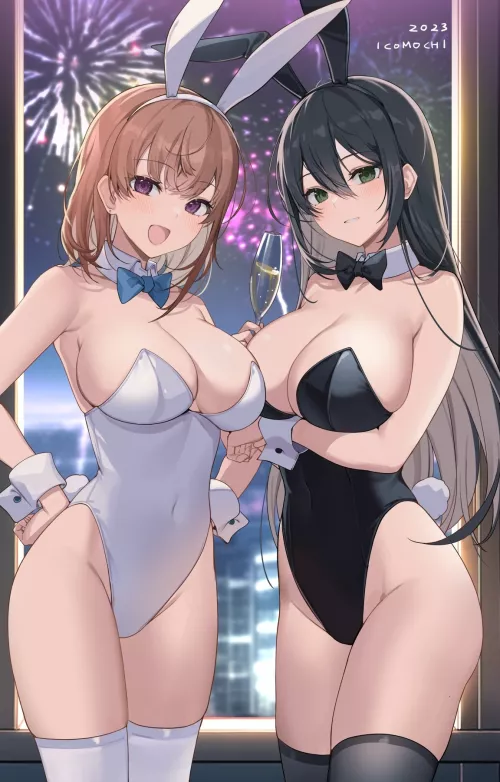 New Years Bunnies [Artist's Original]