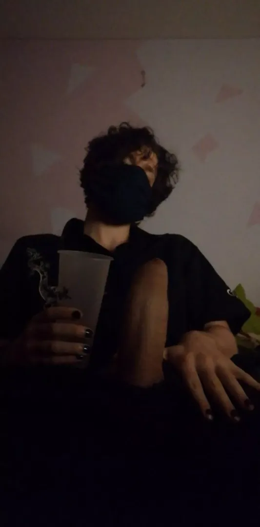Next to an 8 inch cup