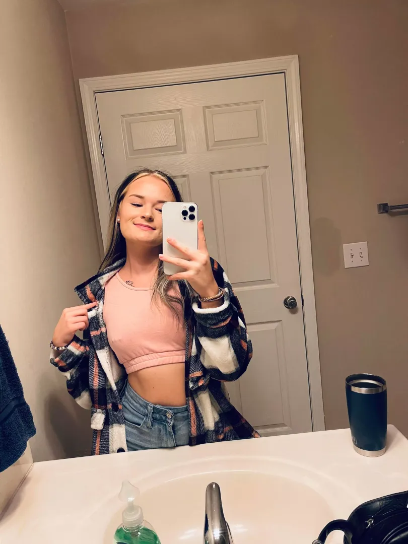 No bra today