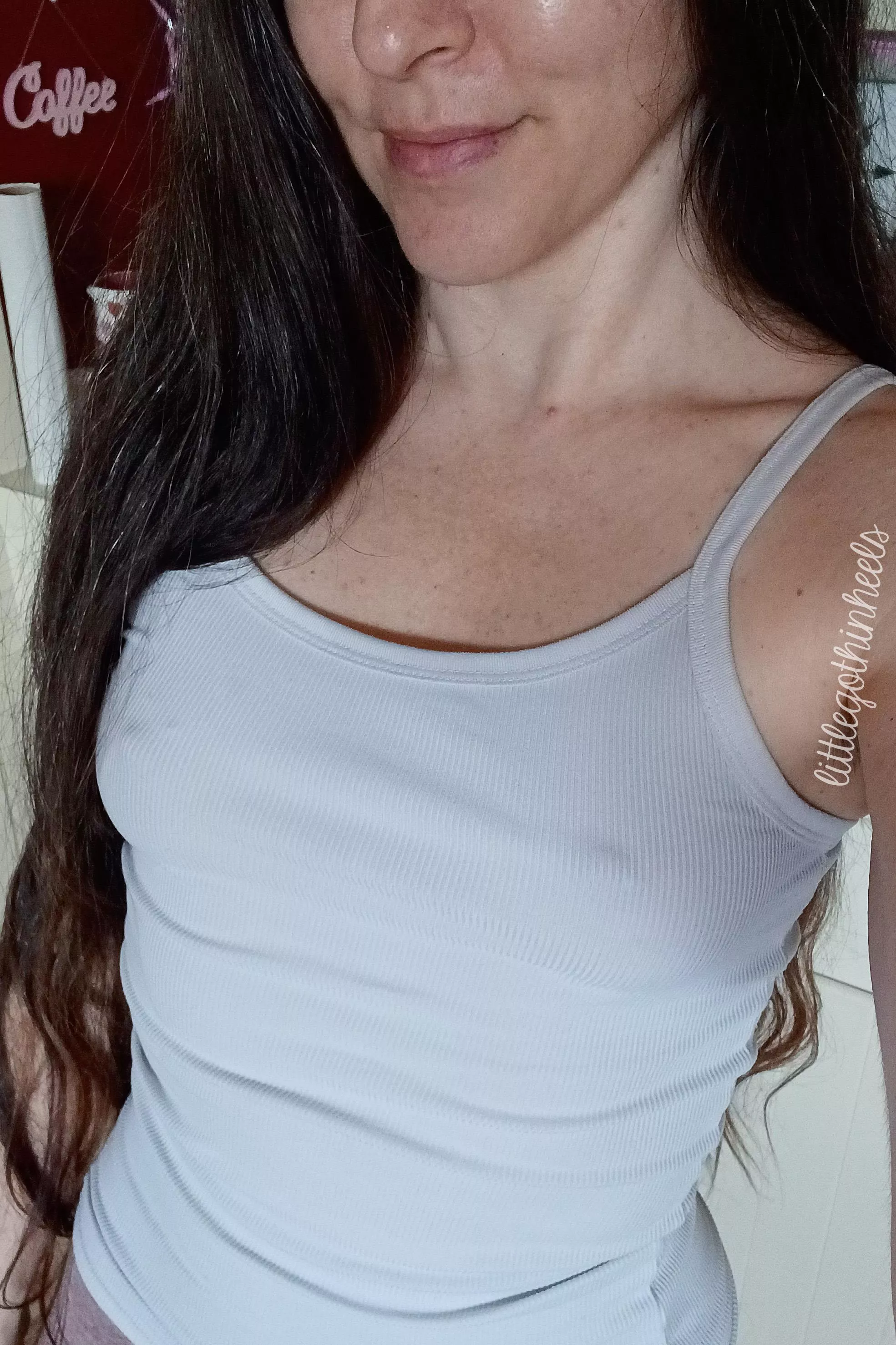 no bra under white today