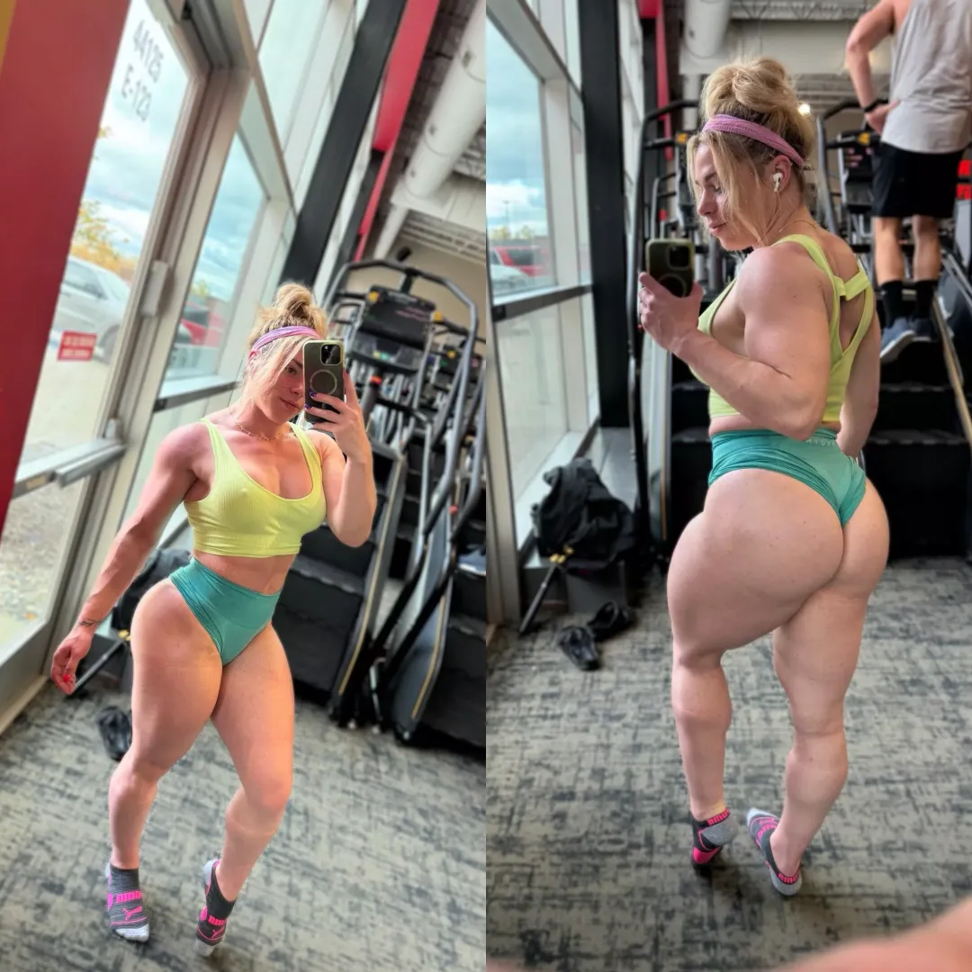 No fancy angles needed when you actually have muscle