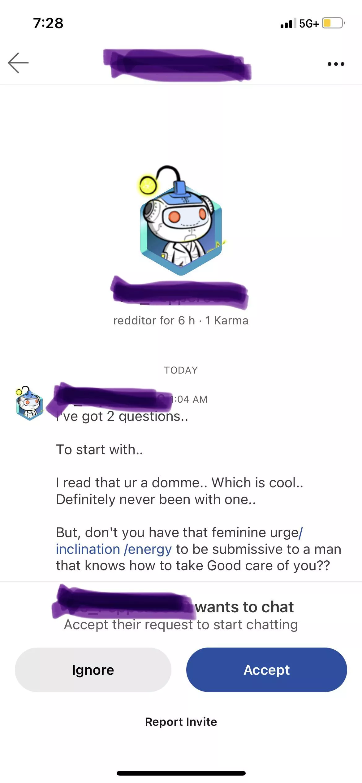 No, I have that “feminine urge/inclination/energy” to tie up my boyfriend and kiss him all over. Next question 🙄