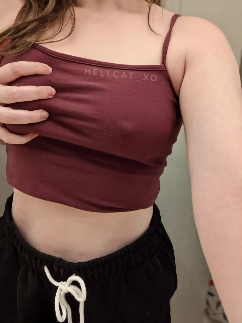 no matter what shirt I wear, my pokies will always be noticeable