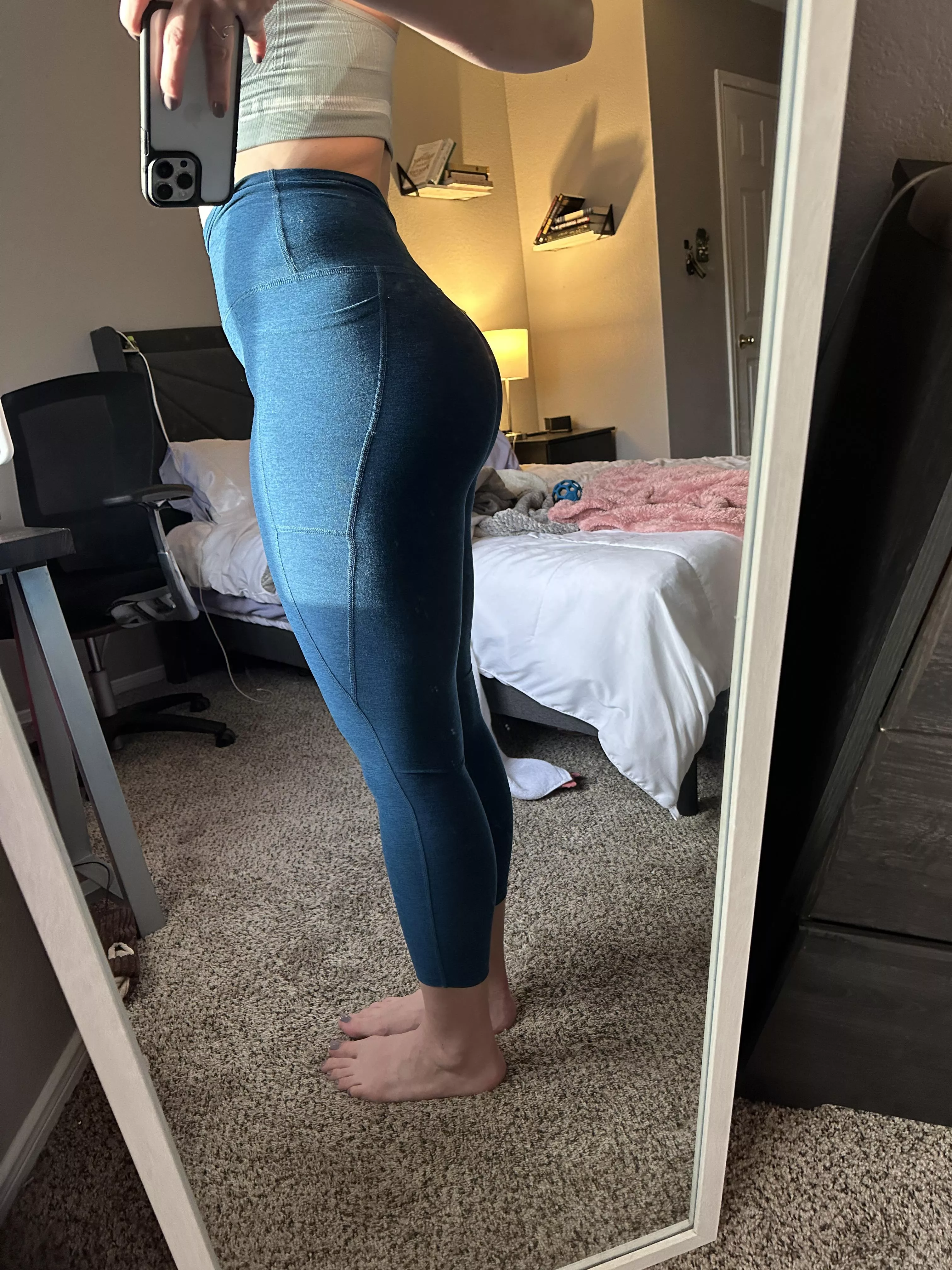 no posing; just a side few of my yoga pants