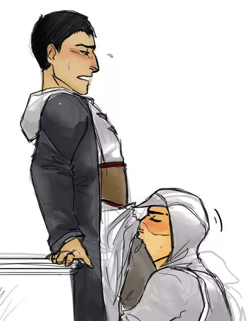 Nom, nom, nom! Malik sucks Altair - Assassin Creed