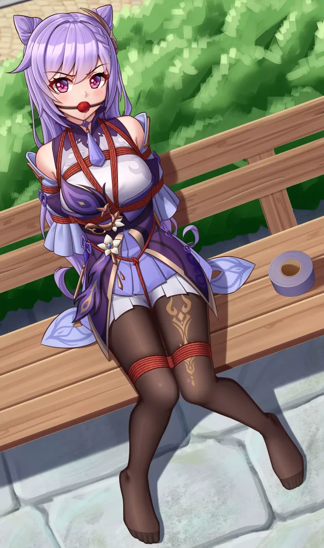 normal girl is strangely sitting on chair
