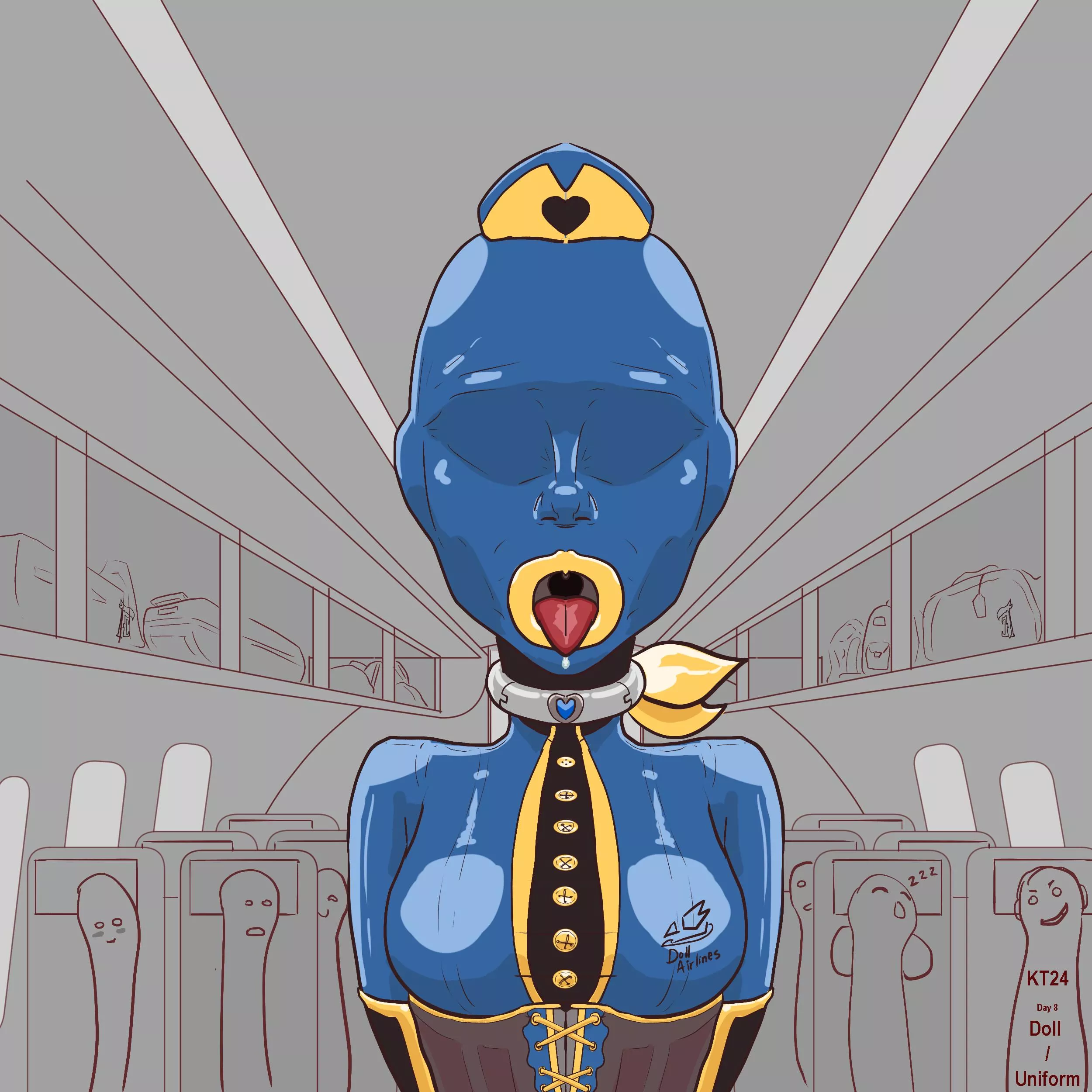 Not being able to see, she's not handing any meals or coffees to her passengers, but she could be of service in better ways