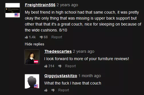 not from the hub, but still a good one (one = couch review)