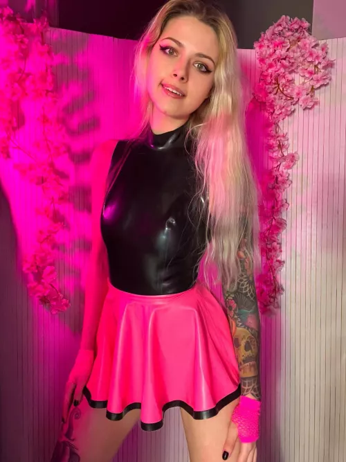 Not sure how to style bright coloured latex but we’ll get there