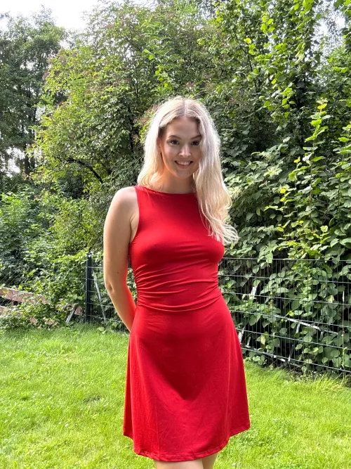 not too sure about a red dress in summer but i will give it a try!