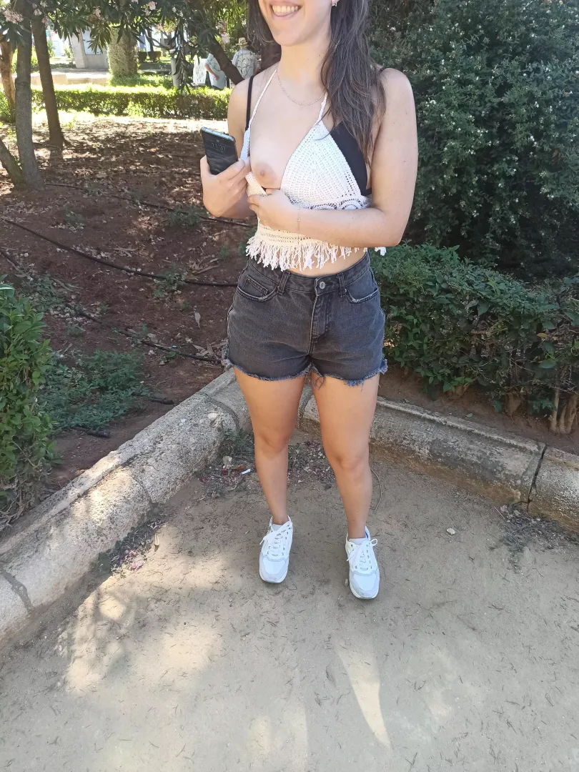 Nothing better than some boobs after two hours walking!