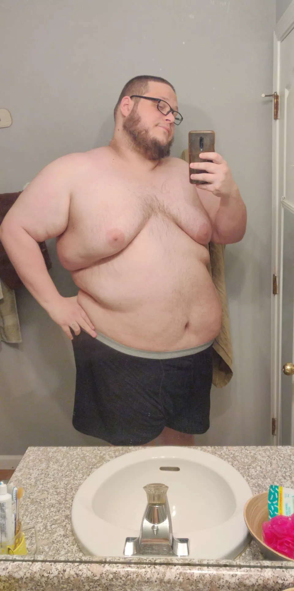 Nothing too risque today. Just me in my boxers before I take a shower. 😊