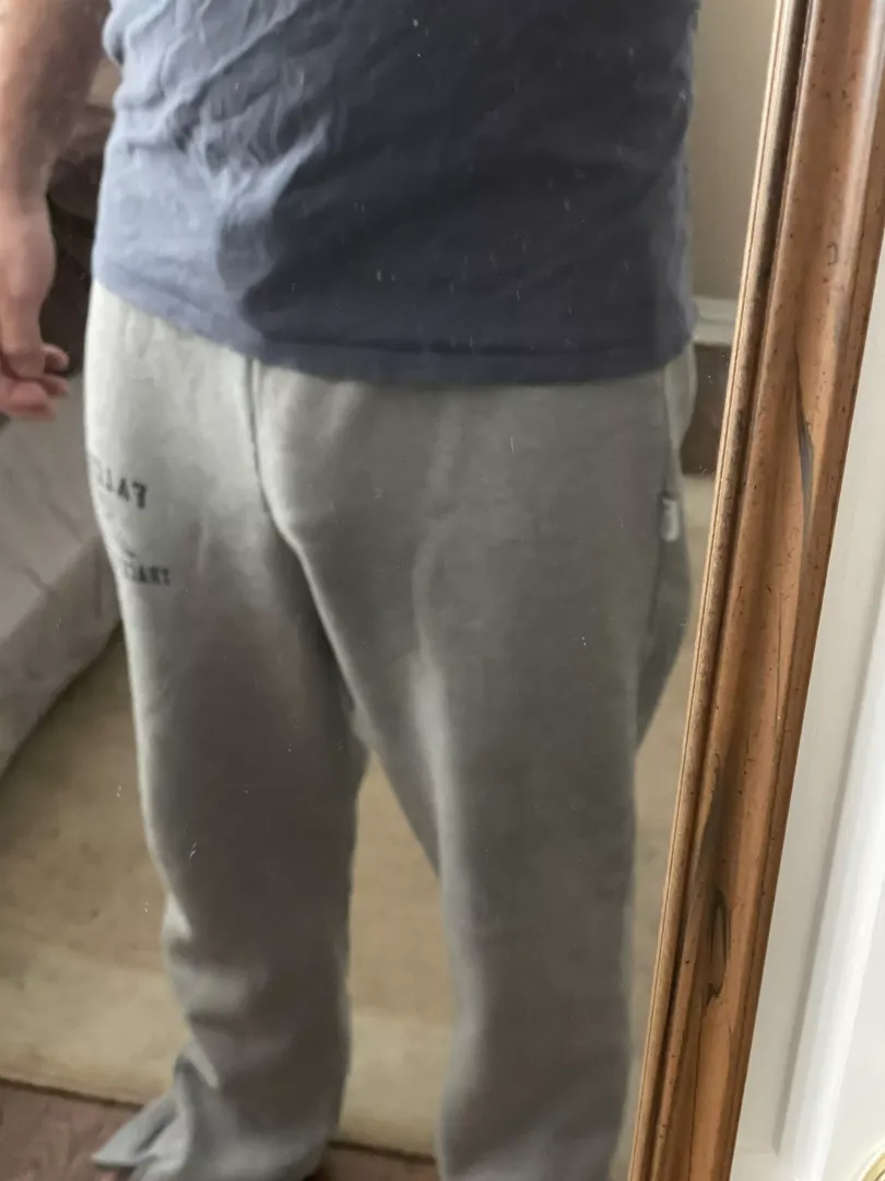 Now I remember why I never wear sweatpants outside of my home