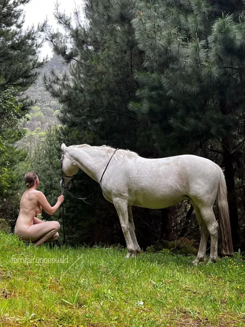 Nude photoshoot with my four legged soul mate