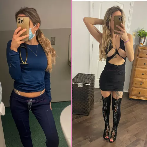 Nurse by day - Bimbo cum slut by night