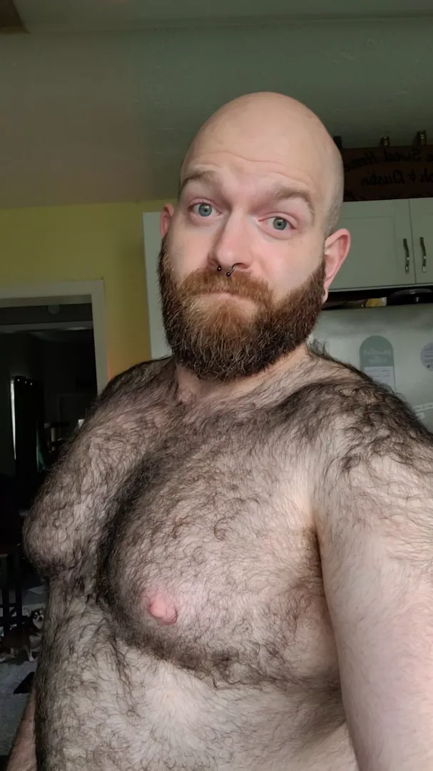 Nuzzle up in this furry chest.