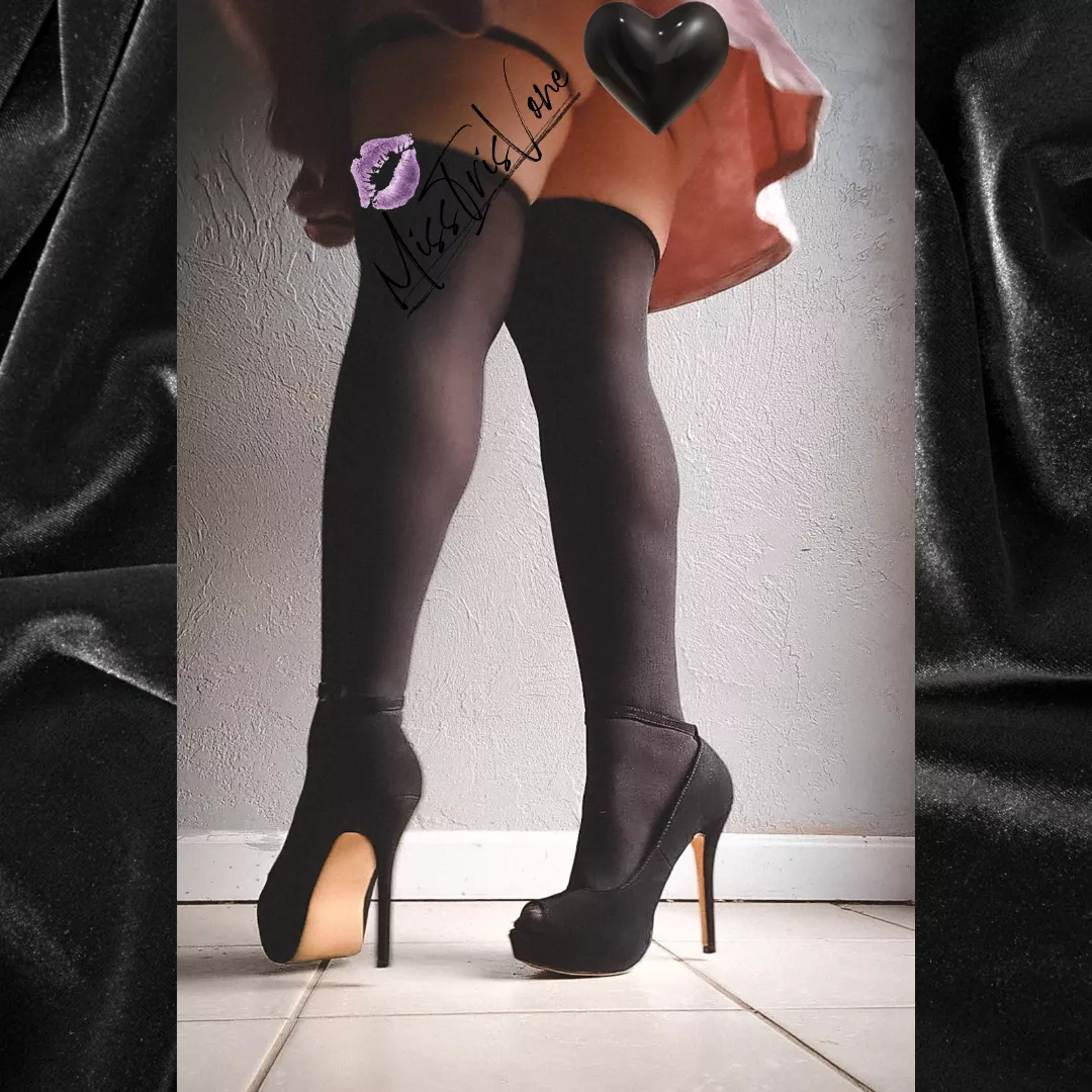 Nylons, heels, and a wonderful view.