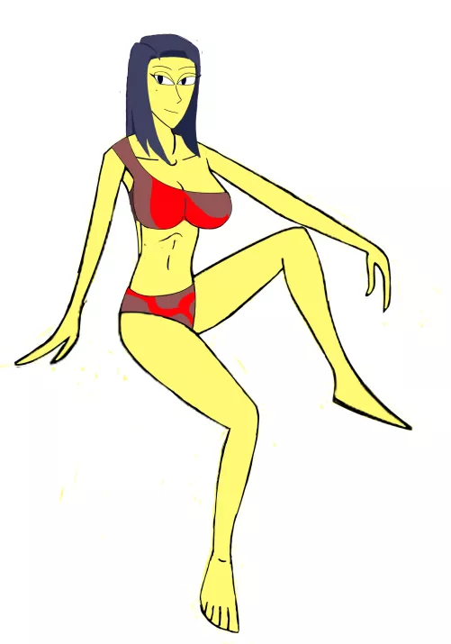 OC: Akari Hayashi in swimsuit by Crusader-Ramos