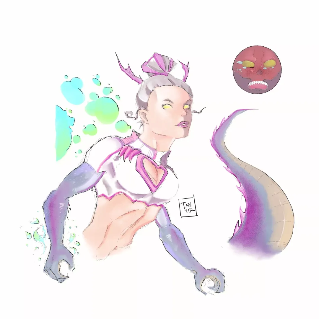 [OC] Trying to get better at drawing, I call this piece “Give me my ball back!”