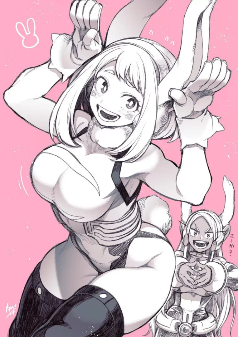 Ochako-Mirko outfit swap (ko_koyap) [My Hero Academia]