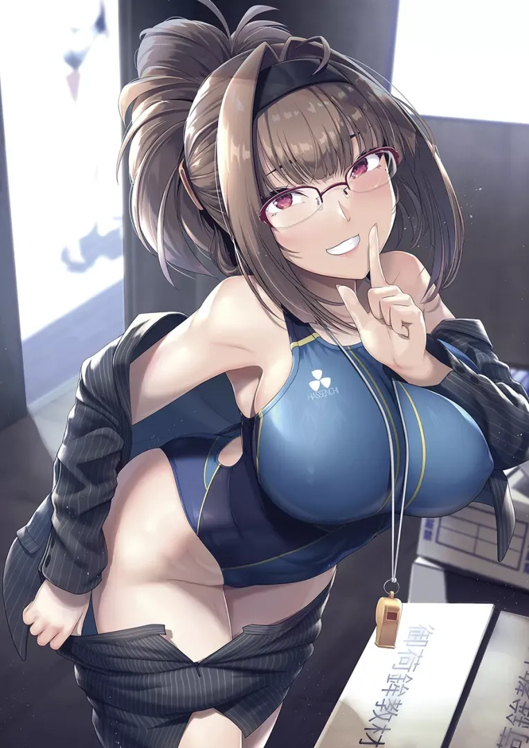 Office Lady changing into a Competition Swimsuit (Hassen/8cm) [Original]