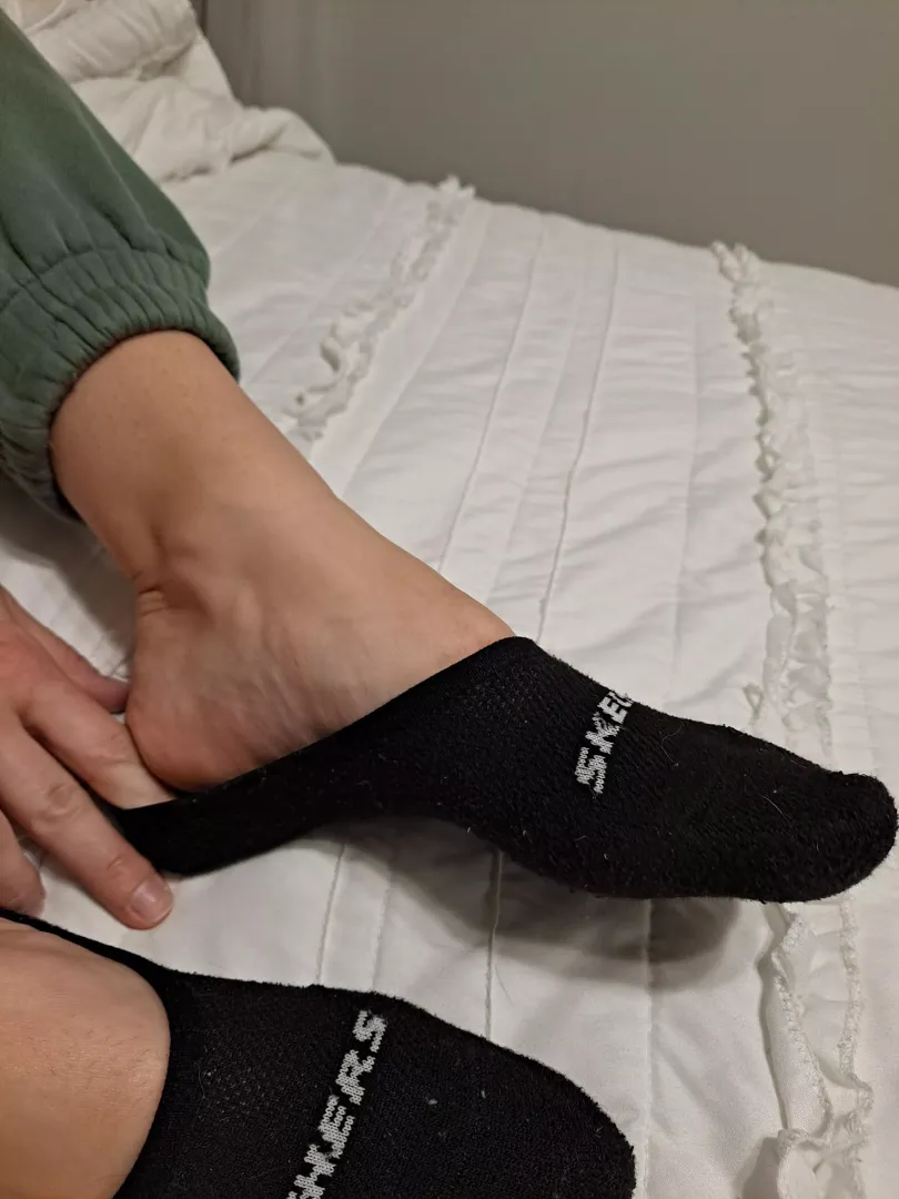 Oh no! My sock is stuck! someone please help me take it the rest of the way off!