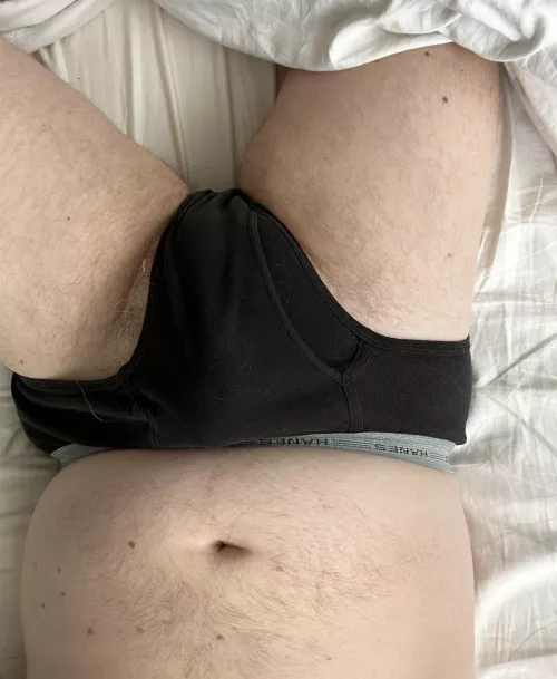 Old pair of Hanes. Pitching a tent.