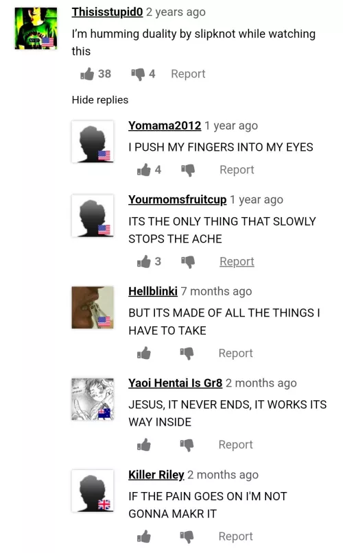 On a goth themed video.