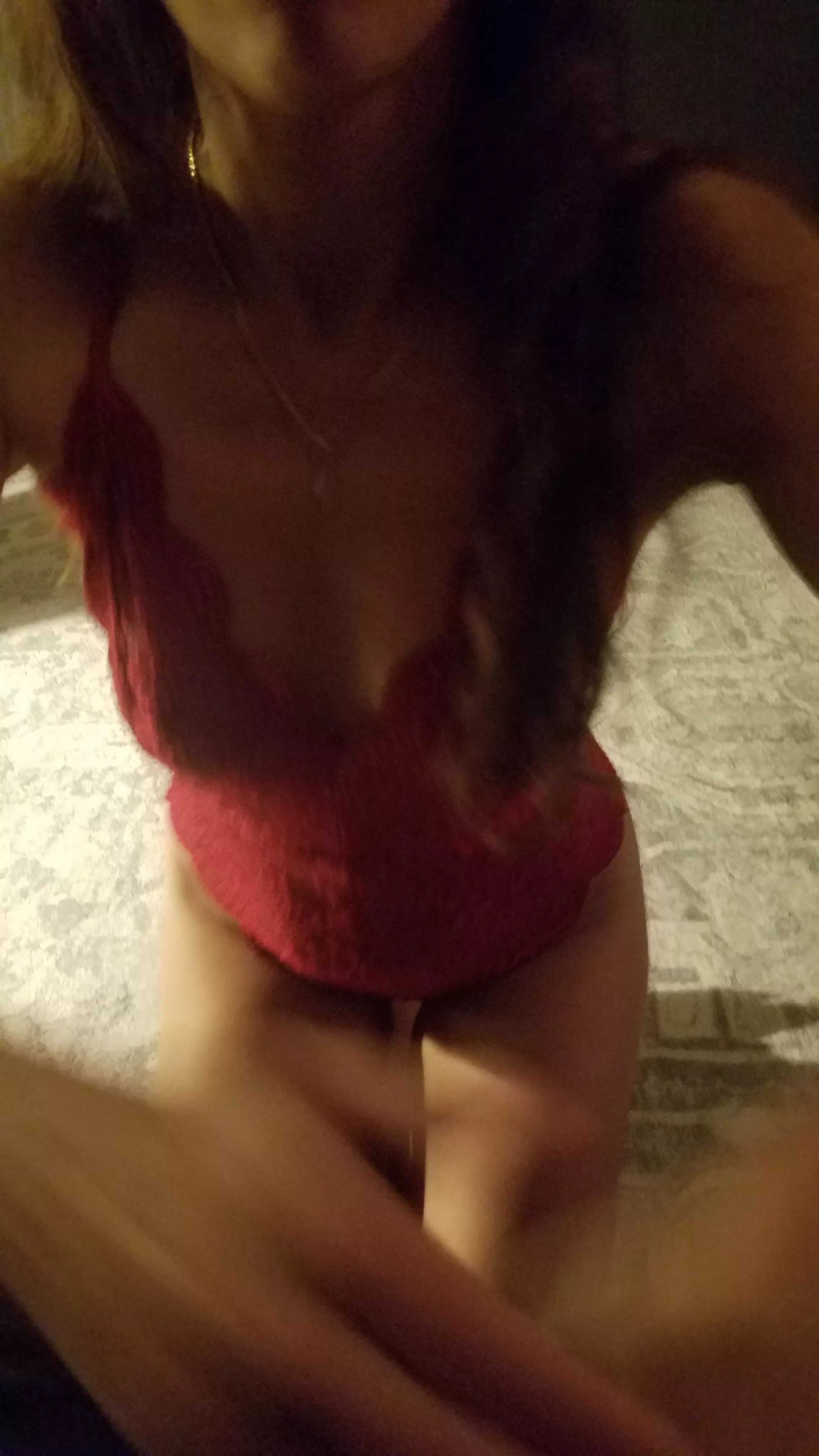 On her knees for wifely duties