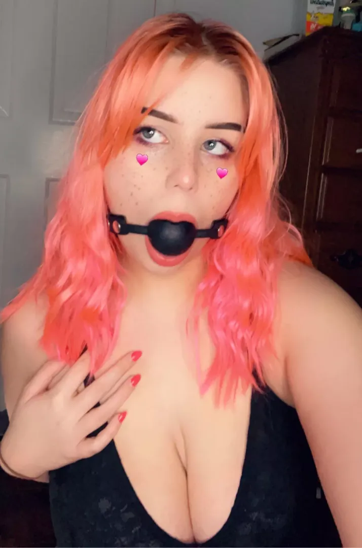 On my knees, gagged. What happens next?