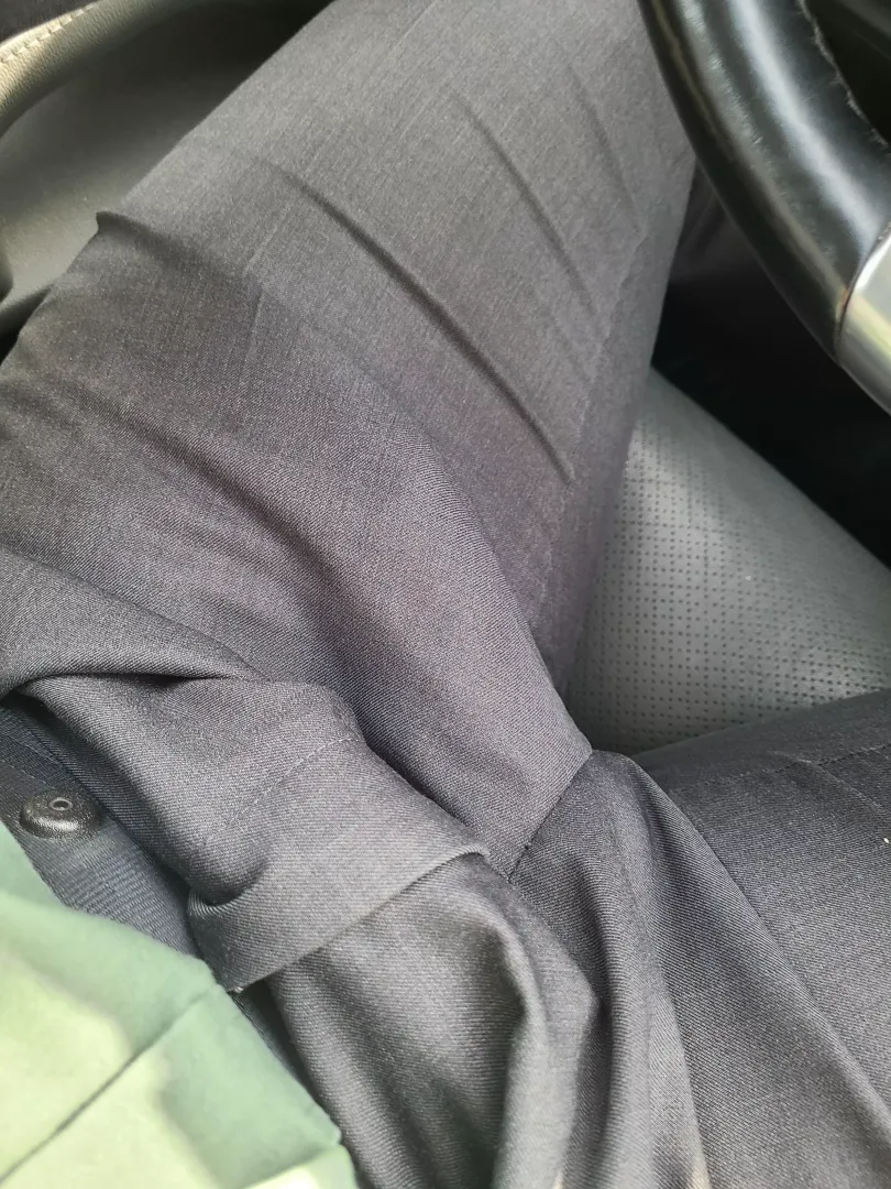 on the road today. Snug fit in the suit.