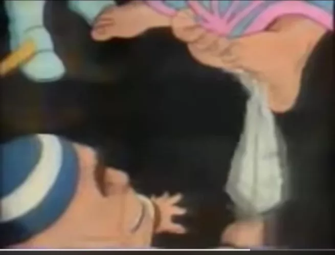 One of my childhood memories old lady tickled by a group of small mobsters