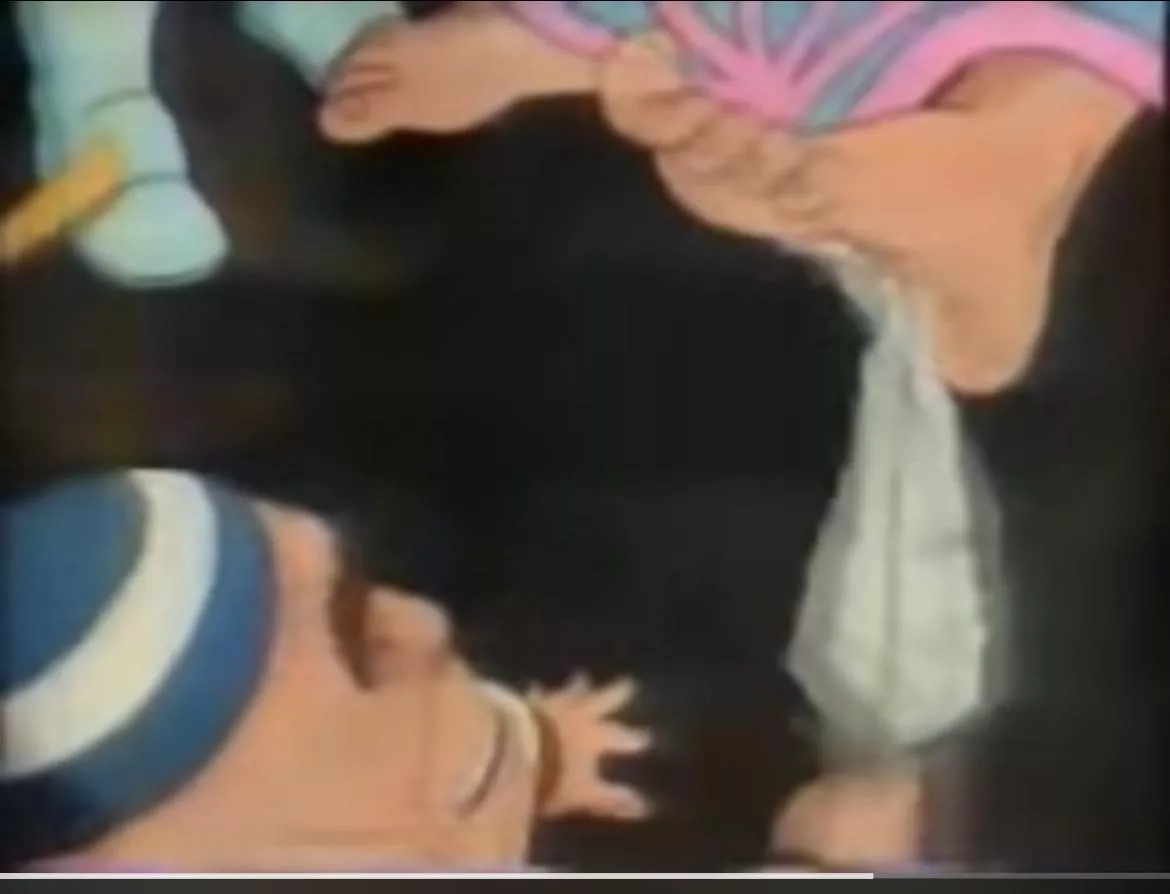 One of my childhood memories old lady tickled by a group of small mobsters